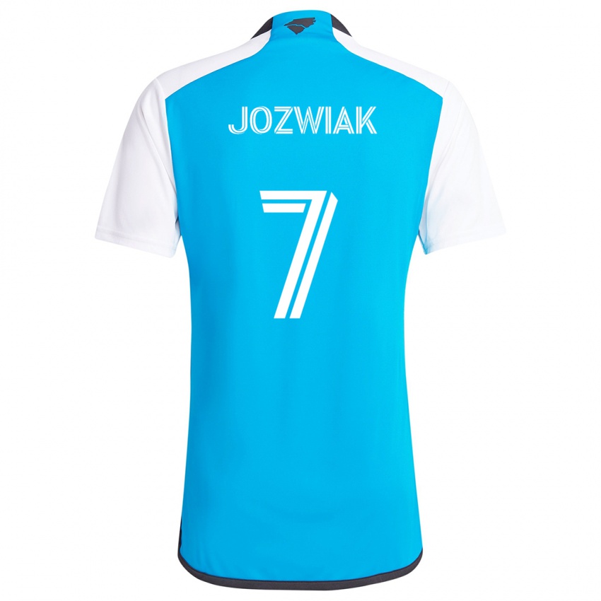 Gyermek Kamil Józwiak #7 Kék Fehér Hazai Jersey 2024/25 Mez Póló Ing