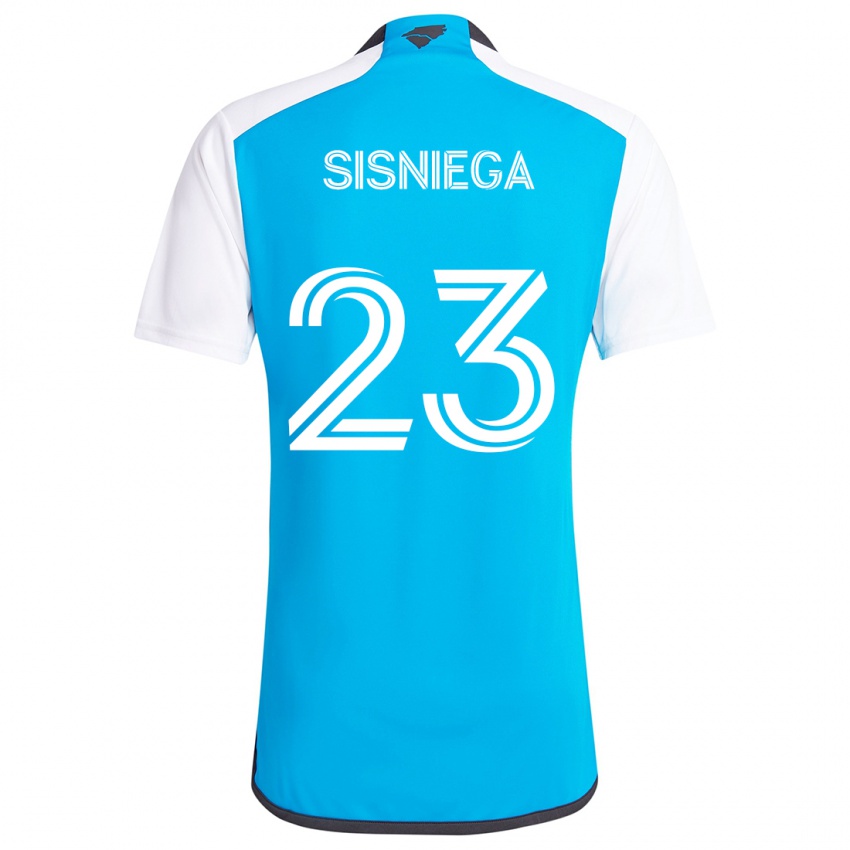 Gyermek Pablo Sisniega #23 Kék Fehér Hazai Jersey 2024/25 Mez Póló Ing