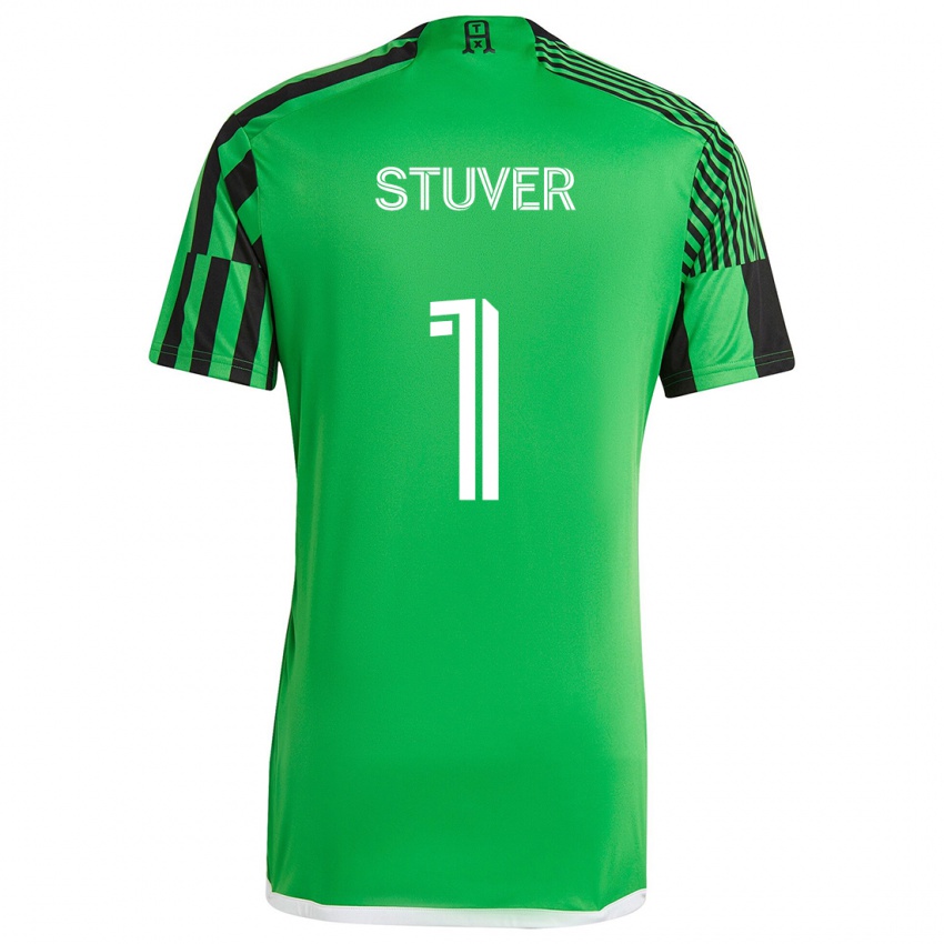 Gyermek Brad Stuver #1 Zöld Fekete Hazai Jersey 2024/25 Mez Póló Ing