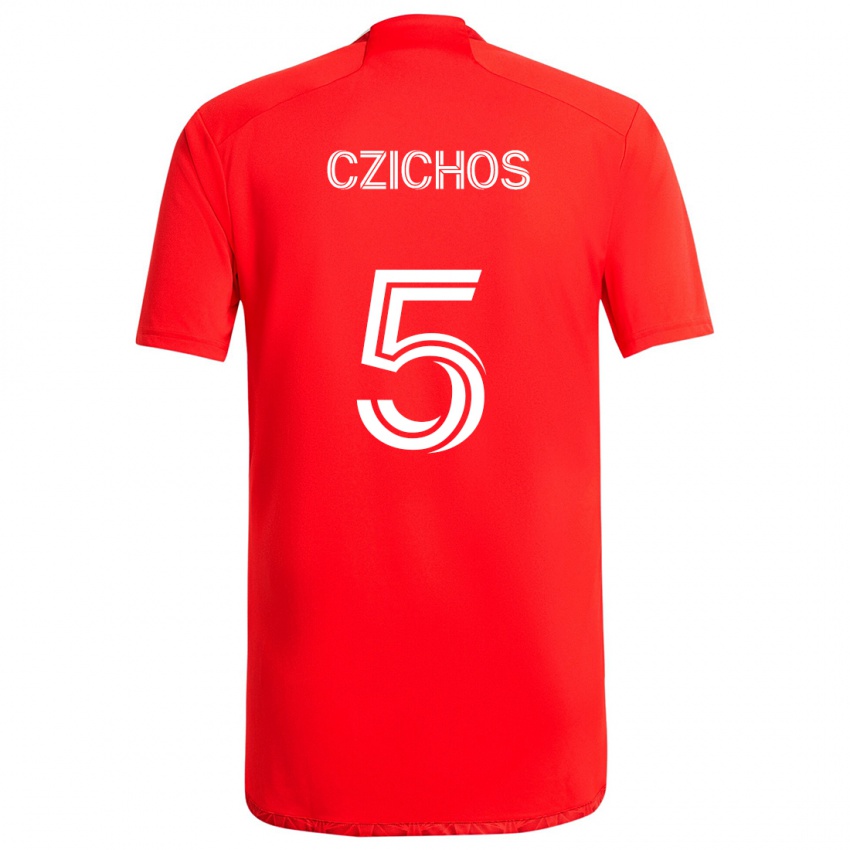 Gyermek Rafael Czichos #5 Piros Fehér Hazai Jersey 2024/25 Mez Póló Ing