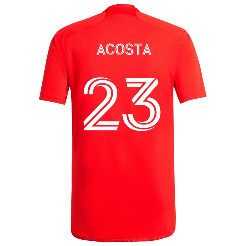 Gyermek Kellyn Acosta #23 Piros Fehér Hazai Jersey 2024/25 Mez Póló Ing