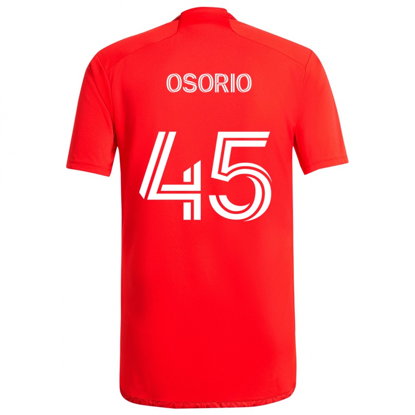 Gyermek Harold Osorio #45 Piros Fehér Hazai Jersey 2024/25 Mez Póló Ing