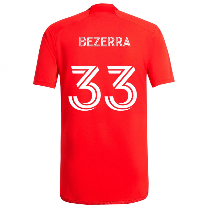 Gyermek Victor Bezerra #33 Piros Fehér Hazai Jersey 2024/25 Mez Póló Ing