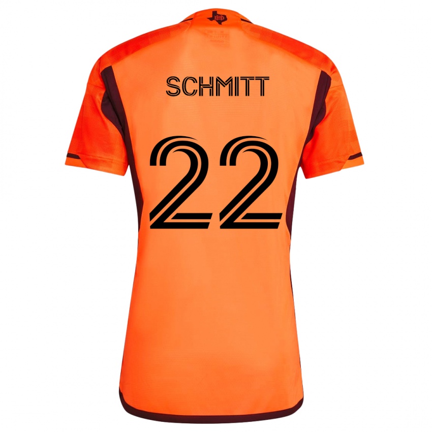 Gyermek Tate Schmitt #22 Narancs Fekete Hazai Jersey 2024/25 Mez Póló Ing