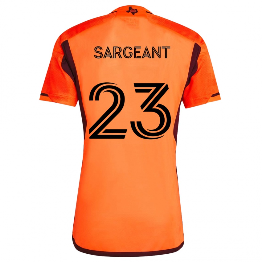 Gyermek Kieran Sargeant #23 Narancs Fekete Hazai Jersey 2024/25 Mez Póló Ing