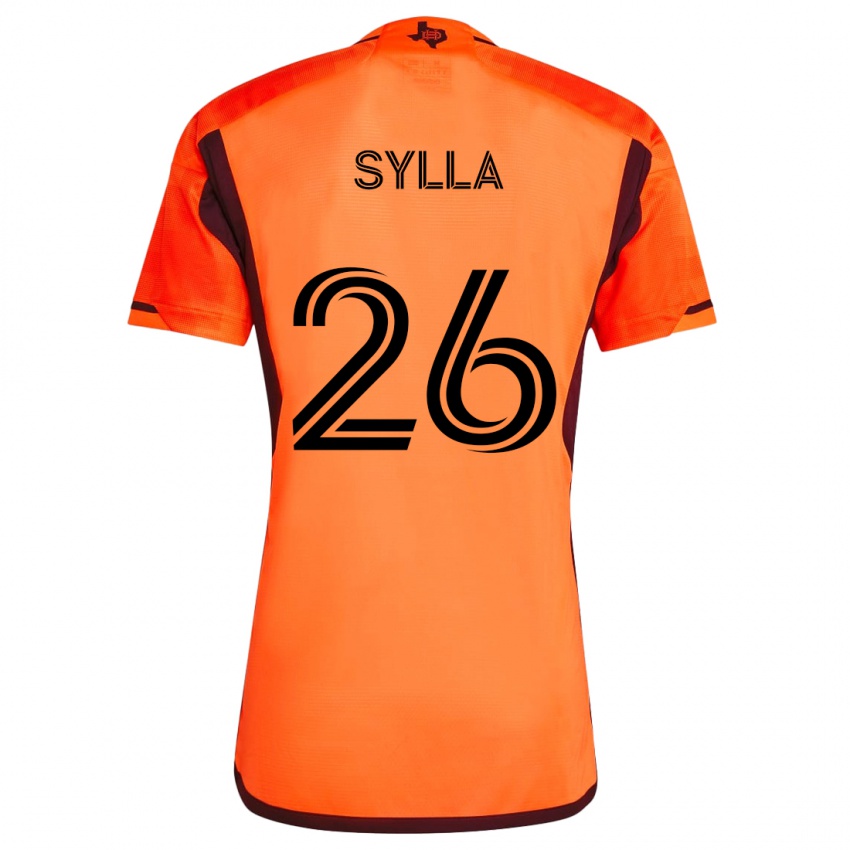 Gyermek Ousmane Sylla #26 Narancs Fekete Hazai Jersey 2024/25 Mez Póló Ing