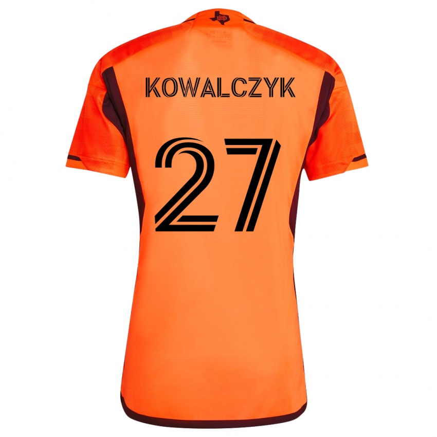 Gyermek Sebastian Kowalczyk #27 Narancs Fekete Hazai Jersey 2024/25 Mez Póló Ing