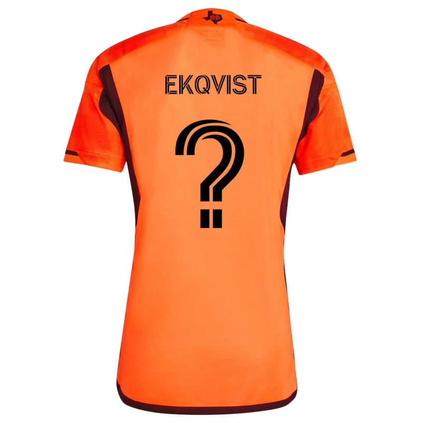 Gyermek Akseli Ekqvist #0 Narancs Fekete Hazai Jersey 2024/25 Mez Póló Ing