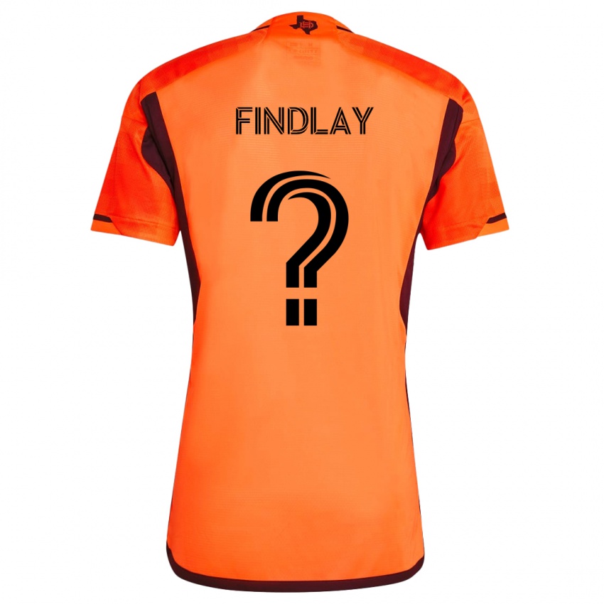 Gyermek Maddox Findlay #0 Narancs Fekete Hazai Jersey 2024/25 Mez Póló Ing