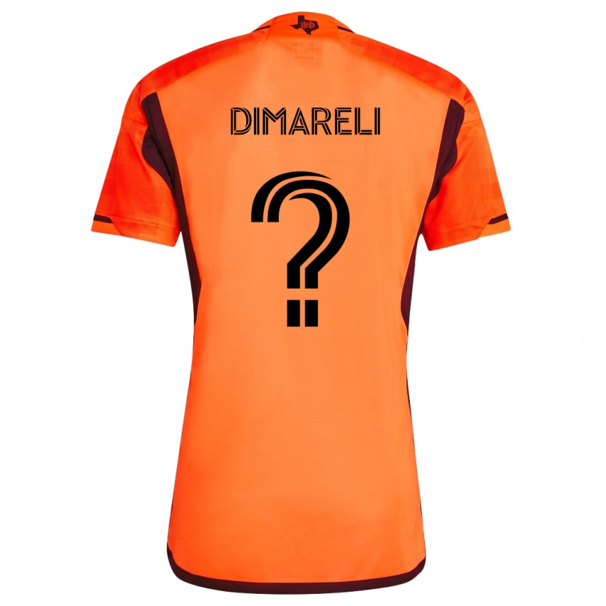 Gyermek Mattheo Dimareli #0 Narancs Fekete Hazai Jersey 2024/25 Mez Póló Ing