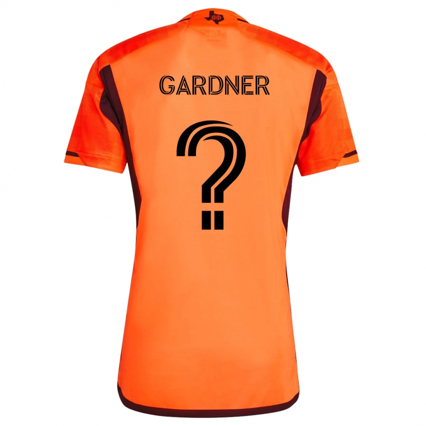 Gyermek Myles Gardner #0 Narancs Fekete Hazai Jersey 2024/25 Mez Póló Ing