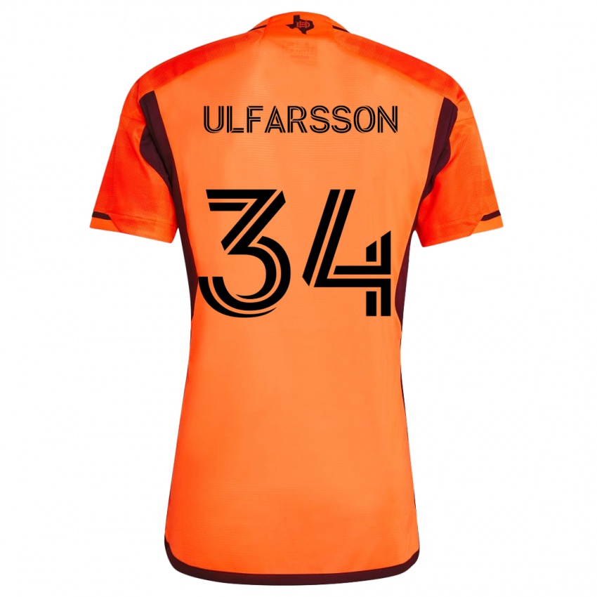 Gyermek Thor Úlfarsson #34 Narancs Fekete Hazai Jersey 2024/25 Mez Póló Ing