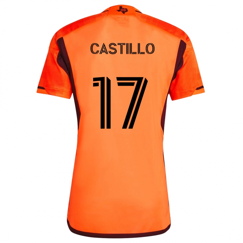 Gyermek Joyner Castillo #17 Narancs Fekete Hazai Jersey 2024/25 Mez Póló Ing