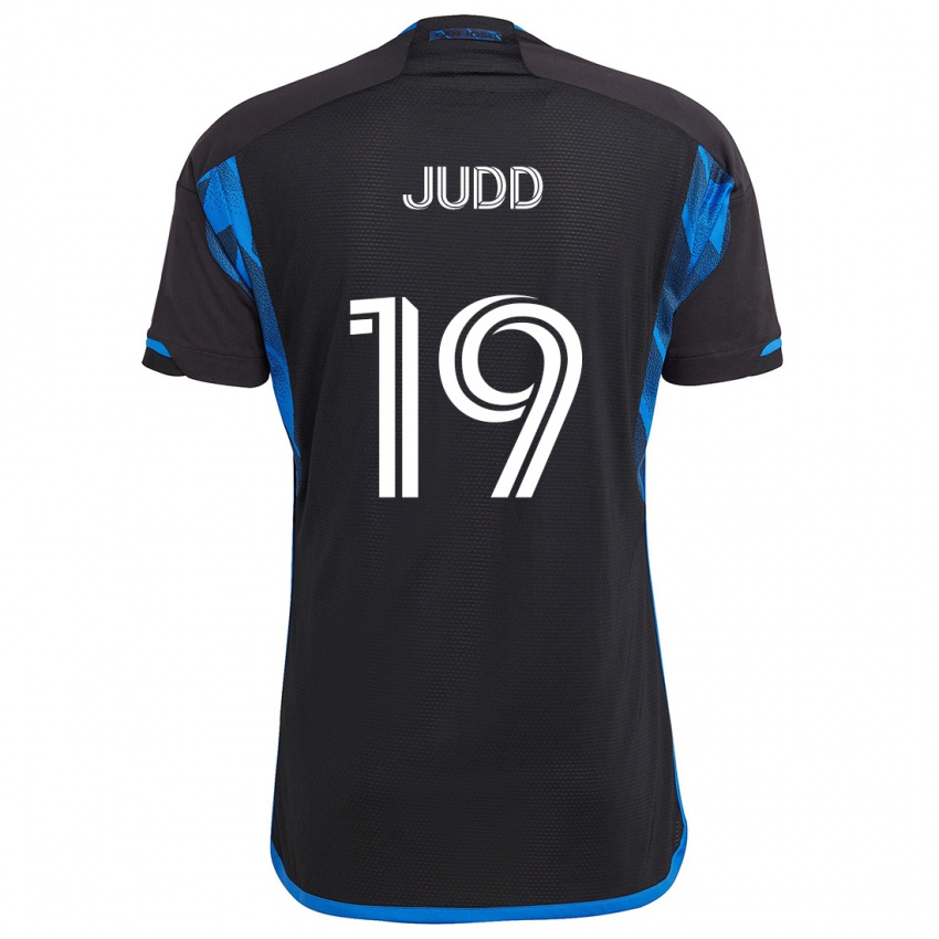 Gyermek Preston Judd #19 Kék Fekete Hazai Jersey 2024/25 Mez Póló Ing