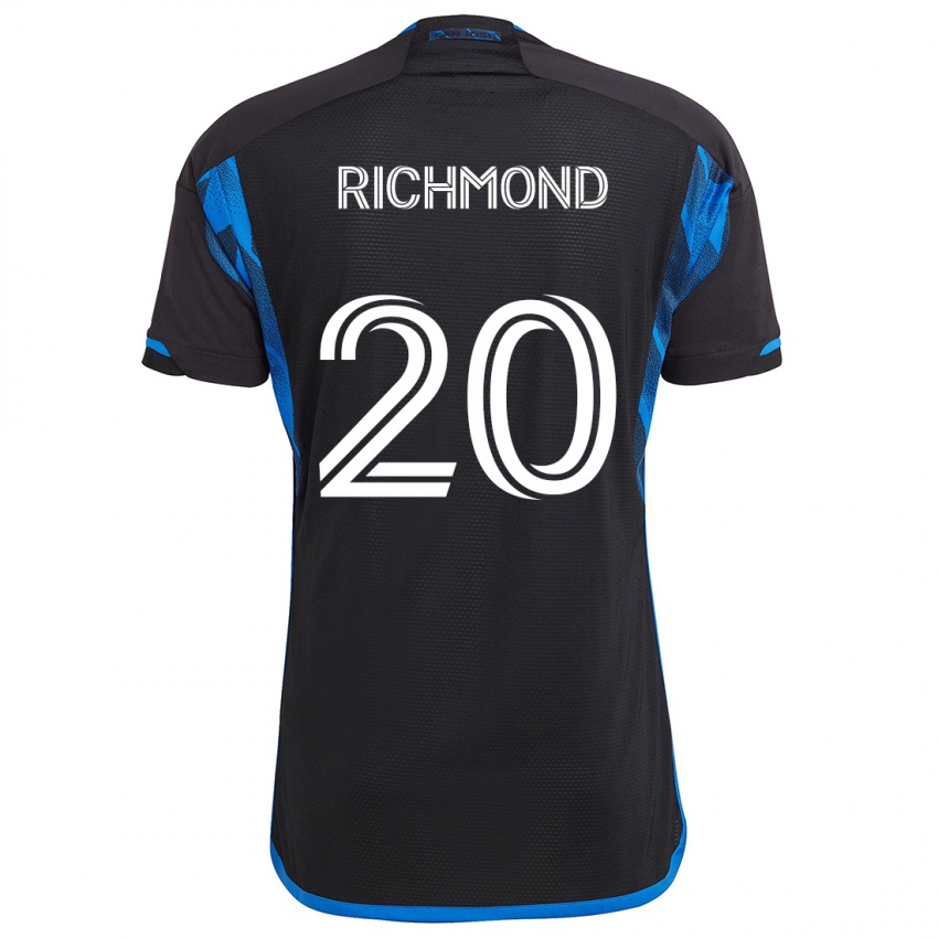 Gyermek Will Richmond #20 Kék Fekete Hazai Jersey 2024/25 Mez Póló Ing