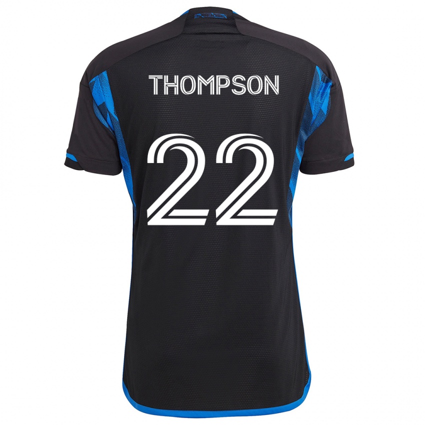 Gyermek Tommy Thompson #22 Kék Fekete Hazai Jersey 2024/25 Mez Póló Ing