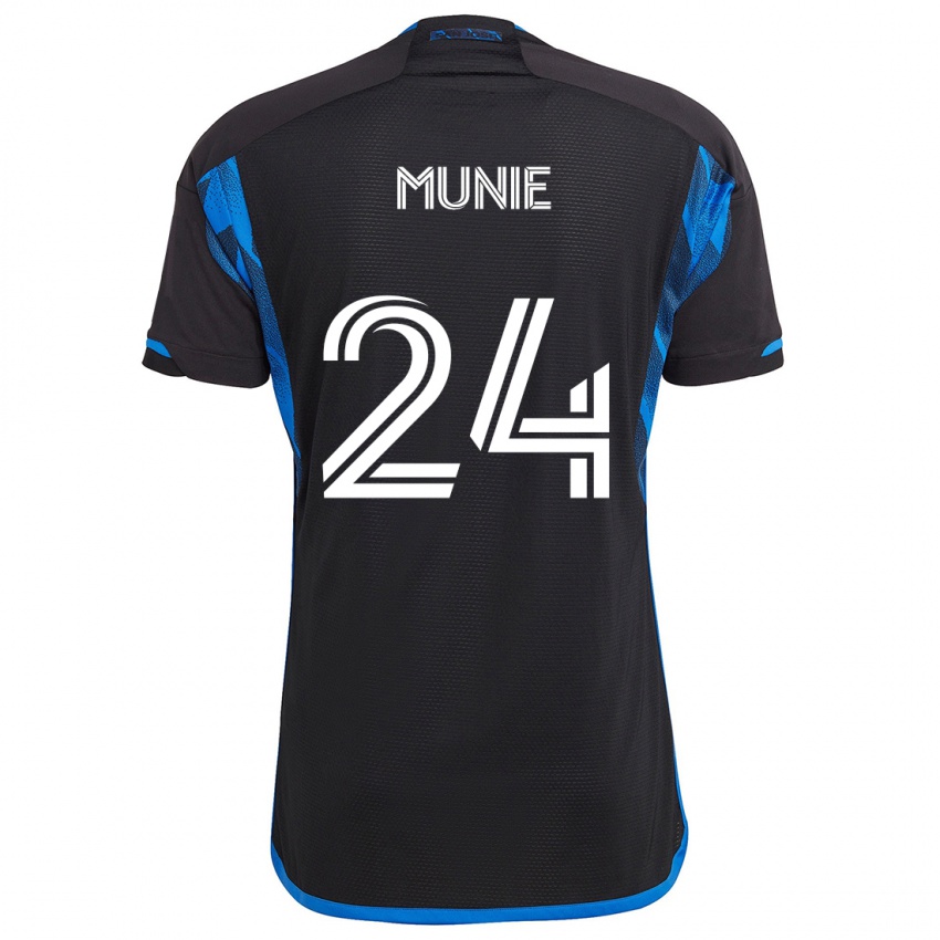 Gyermek Daniel Munie #24 Kék Fekete Hazai Jersey 2024/25 Mez Póló Ing