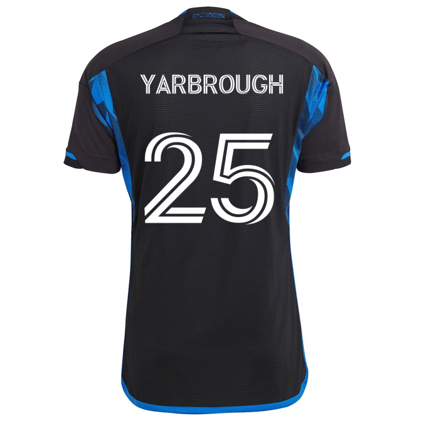 Gyermek William Yarbrough #25 Kék Fekete Hazai Jersey 2024/25 Mez Póló Ing