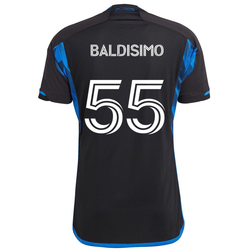 Gyermek Michael Baldisimo #55 Kék Fekete Hazai Jersey 2024/25 Mez Póló Ing