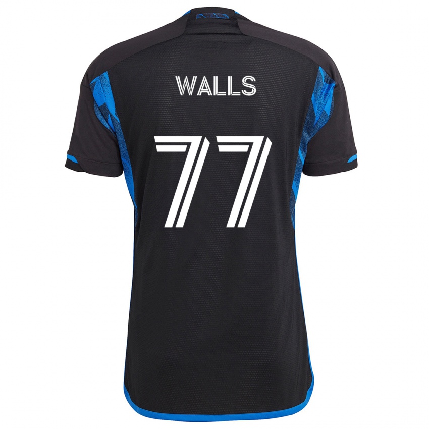 Gyermek Casey Walls #77 Kék Fekete Hazai Jersey 2024/25 Mez Póló Ing