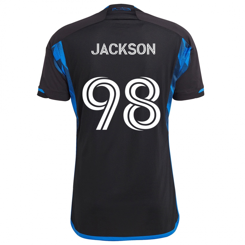 Gyermek Jacob Jackson #98 Kék Fekete Hazai Jersey 2024/25 Mez Póló Ing