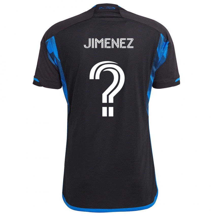 Gyermek Kevin Jimenez #0 Kék Fekete Hazai Jersey 2024/25 Mez Póló Ing