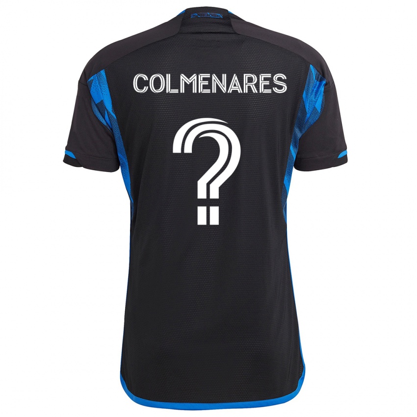 Gyermek Mateo Colmenares #0 Kék Fekete Hazai Jersey 2024/25 Mez Póló Ing