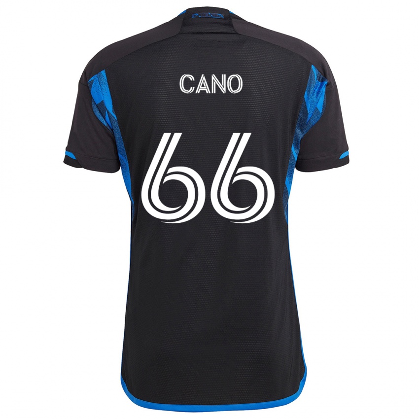 Gyermek Alejandro Cano #66 Kék Fekete Hazai Jersey 2024/25 Mez Póló Ing