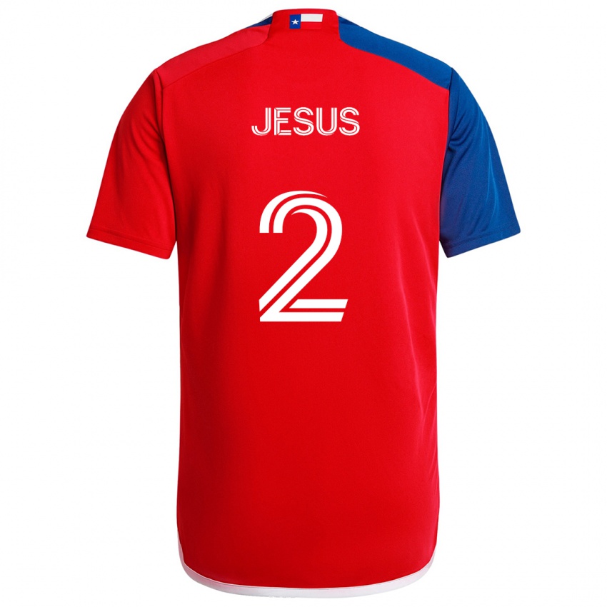 Gyermek Geovane Jesus #2 Kék Piros Hazai Jersey 2024/25 Mez Póló Ing