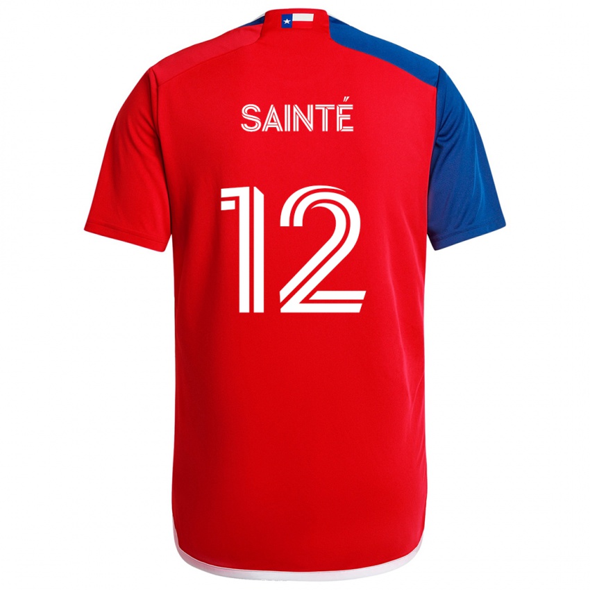 Gyermek Carl Sainté #12 Kék Piros Hazai Jersey 2024/25 Mez Póló Ing