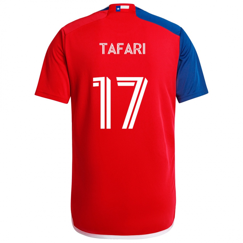 Gyermek Nkosi Tafari #17 Kék Piros Hazai Jersey 2024/25 Mez Póló Ing