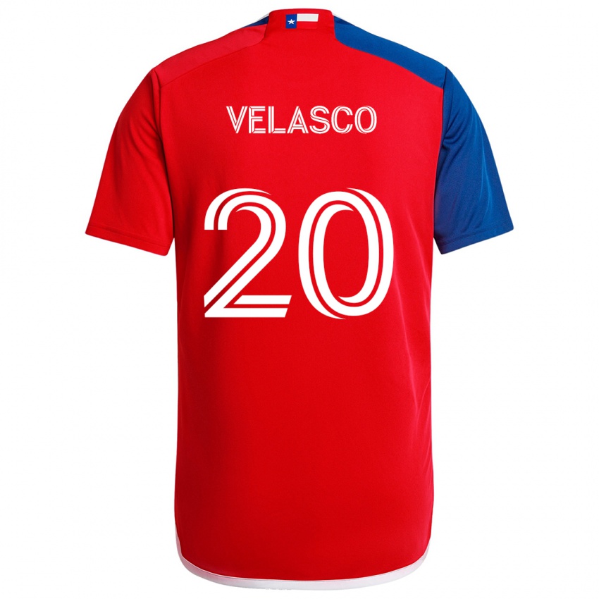 Gyermek Alan Velasco #20 Kék Piros Hazai Jersey 2024/25 Mez Póló Ing