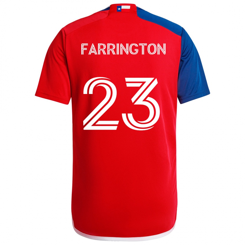 Gyermek Logan Farrington #23 Kék Piros Hazai Jersey 2024/25 Mez Póló Ing