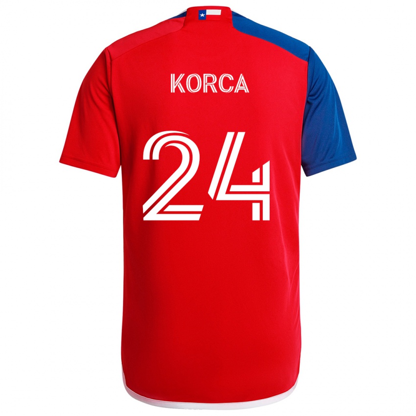 Gyermek Amet Korca #24 Kék Piros Hazai Jersey 2024/25 Mez Póló Ing