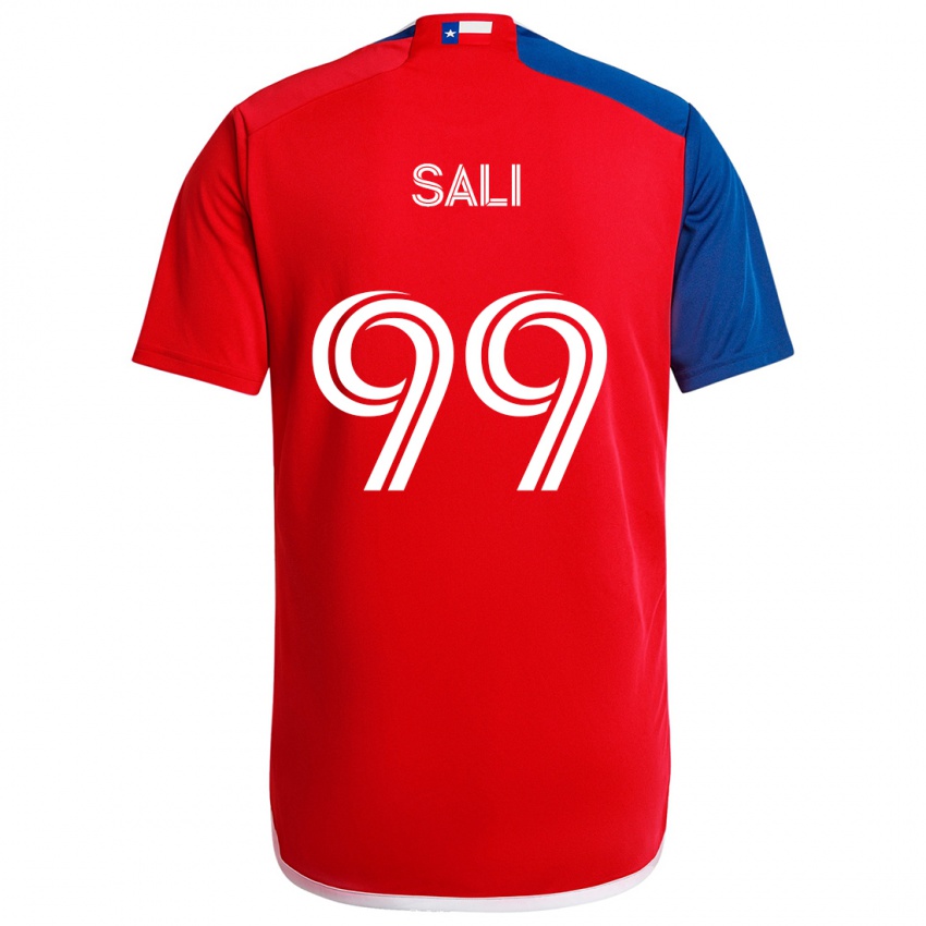 Gyermek Enes Sali #99 Kék Piros Hazai Jersey 2024/25 Mez Póló Ing