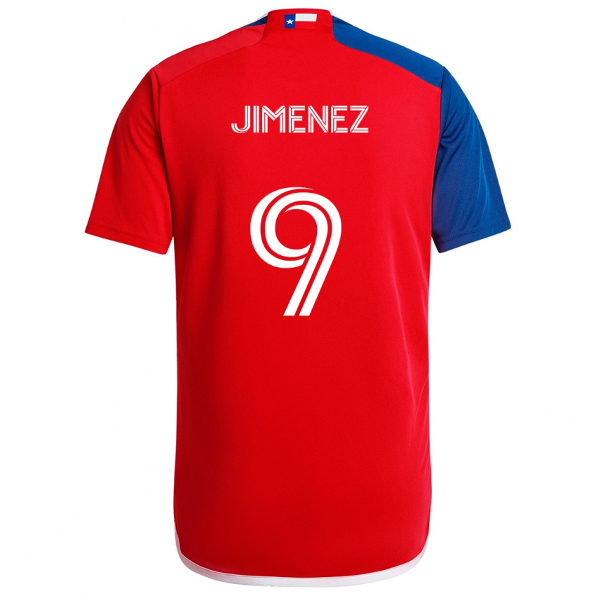 Gyermek Jesús Jiménez #9 Kék Piros Hazai Jersey 2024/25 Mez Póló Ing