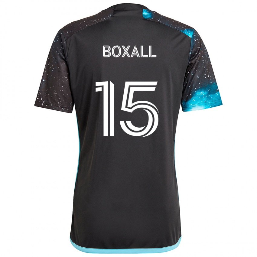 Gyermek Michael Boxall #15 Fekete Kék Hazai Jersey 2024/25 Mez Póló Ing