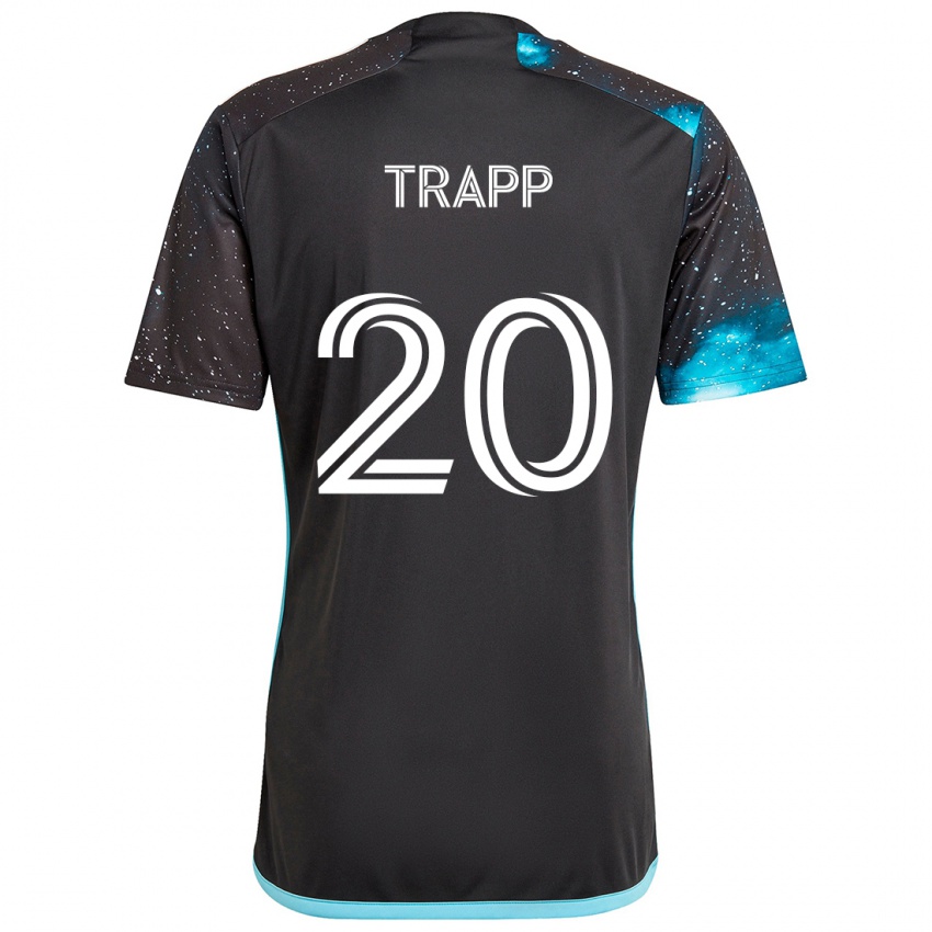 Gyermek Wil Trapp #20 Fekete Kék Hazai Jersey 2024/25 Mez Póló Ing