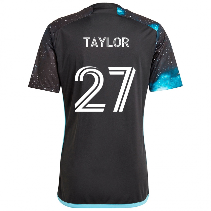 Gyermek D.j. Taylor #27 Fekete Kék Hazai Jersey 2024/25 Mez Póló Ing