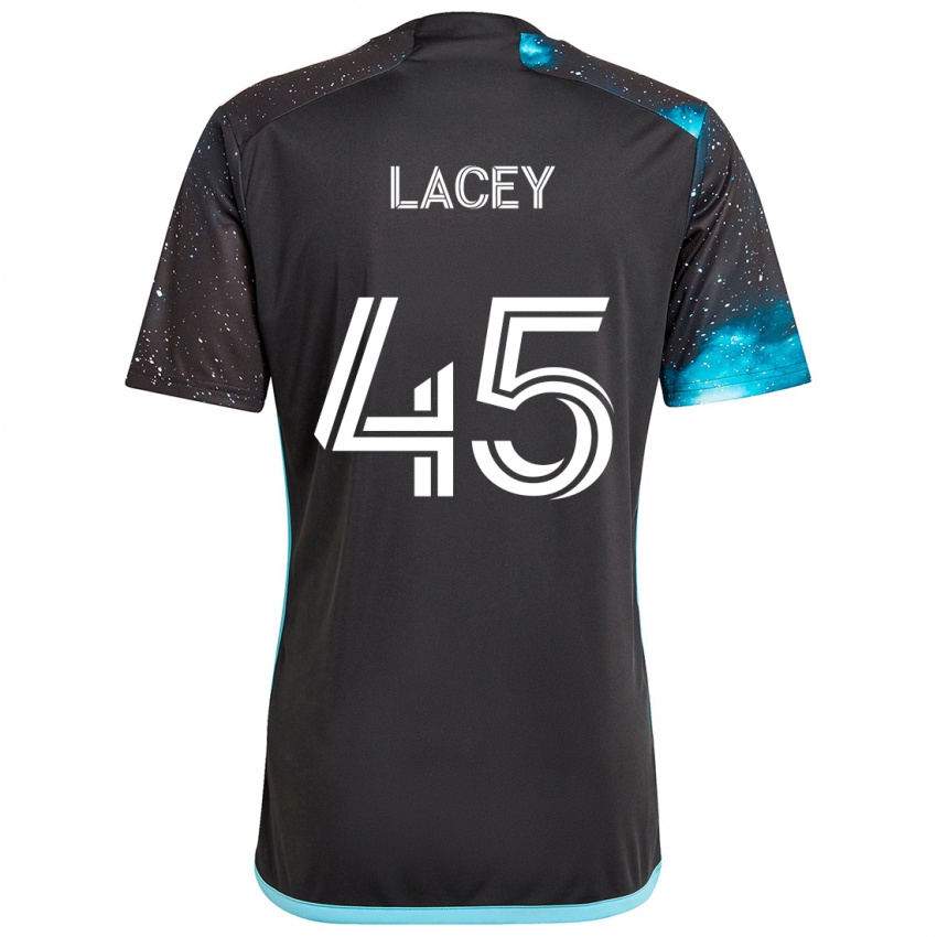 Gyermek Kameron Lacey #45 Fekete Kék Hazai Jersey 2024/25 Mez Póló Ing