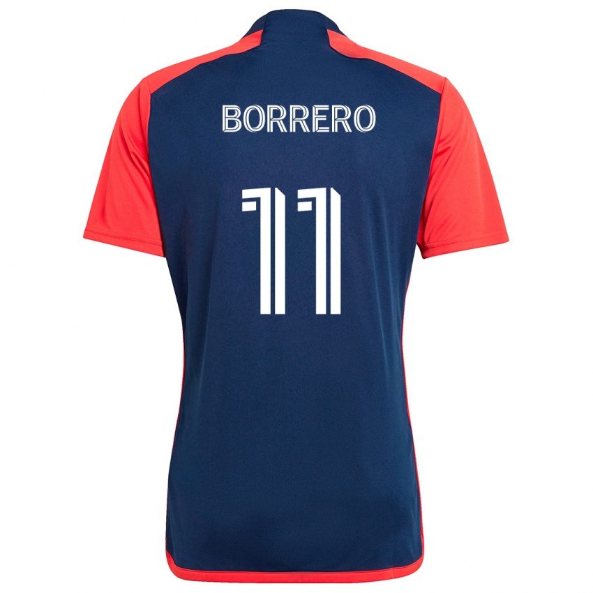 Gyermek Dylan Borrero #11 Kék Piros Hazai Jersey 2024/25 Mez Póló Ing