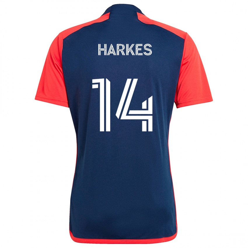 Gyermek Ian Harkes #14 Kék Piros Hazai Jersey 2024/25 Mez Póló Ing