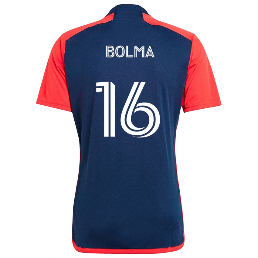 Gyermek Josh Bolma #16 Kék Piros Hazai Jersey 2024/25 Mez Póló Ing