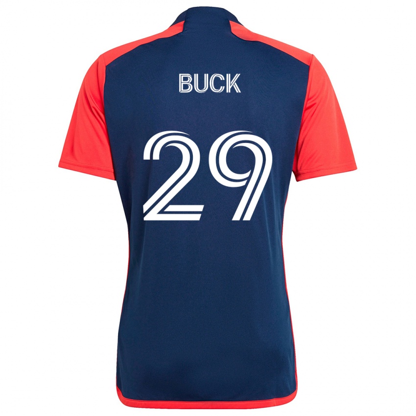 Gyermek Noel Buck #29 Kék Piros Hazai Jersey 2024/25 Mez Póló Ing