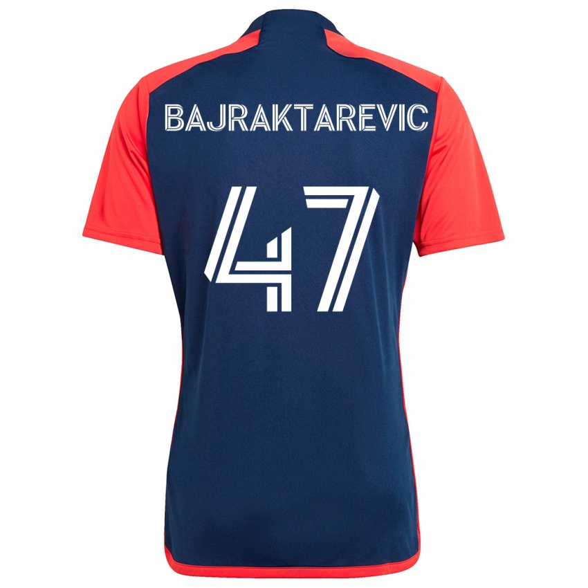 Gyermek Esmir Bajraktarevic #47 Kék Piros Hazai Jersey 2024/25 Mez Póló Ing