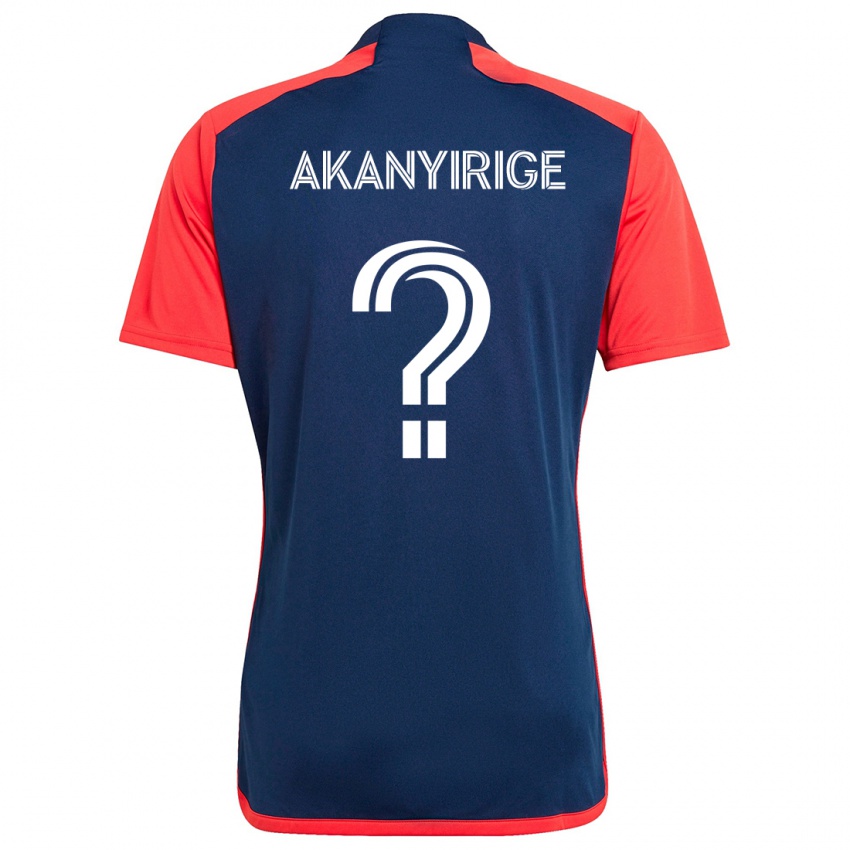 Gyermek Jacob Akanyirige #0 Kék Piros Hazai Jersey 2024/25 Mez Póló Ing