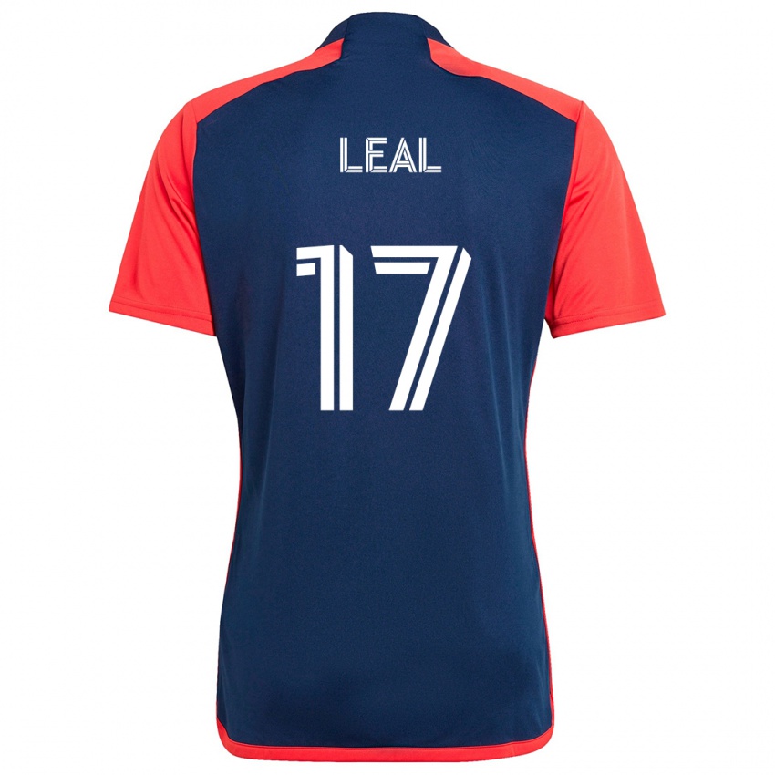 Gyermek Patrick Leal #17 Kék Piros Hazai Jersey 2024/25 Mez Póló Ing