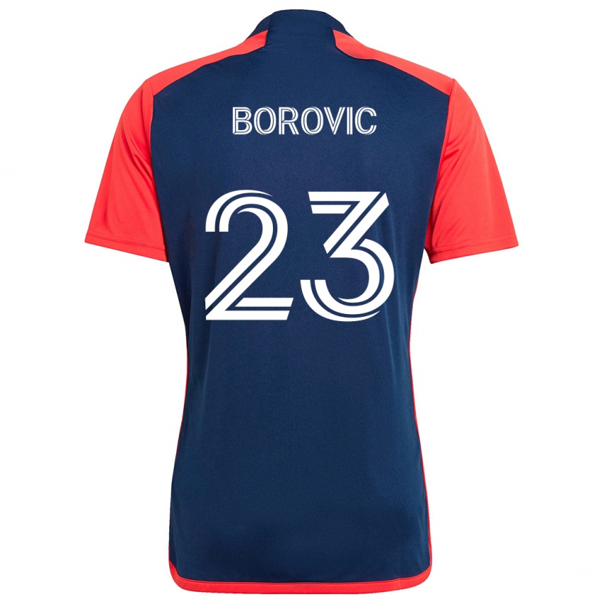 Gyermek Luka Borovic #23 Kék Piros Hazai Jersey 2024/25 Mez Póló Ing