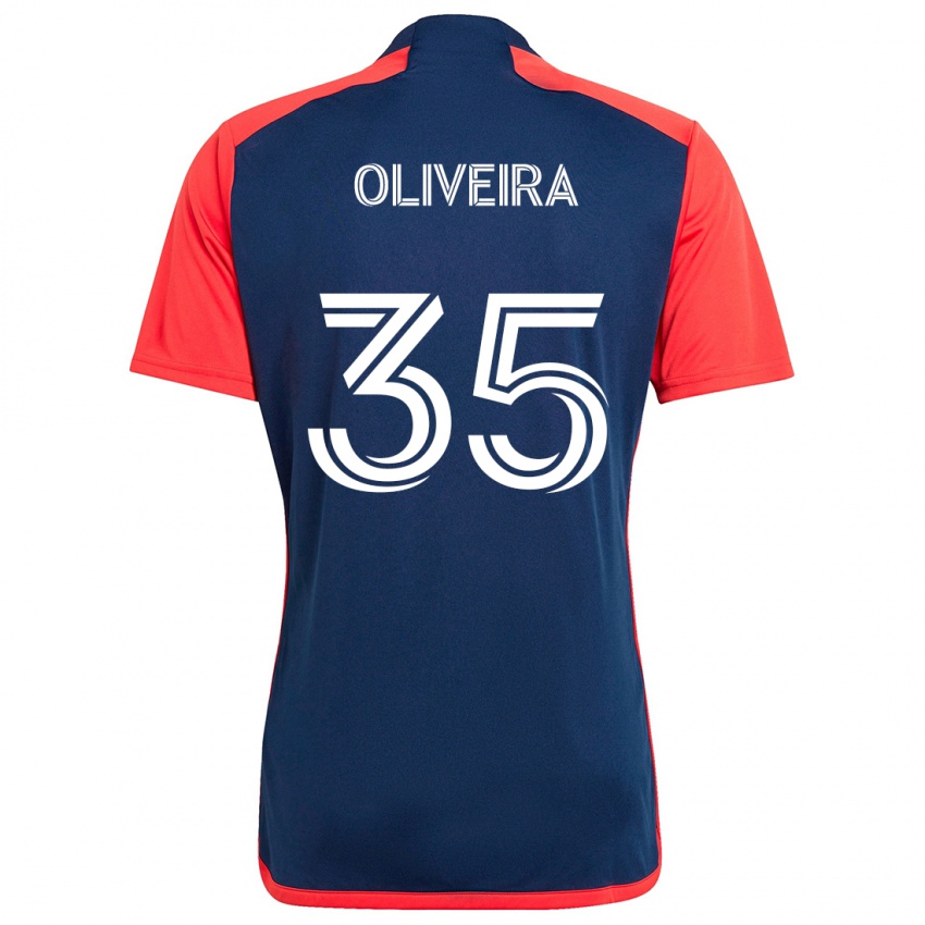 Gyermek Cristiano Oliveira #35 Kék Piros Hazai Jersey 2024/25 Mez Póló Ing