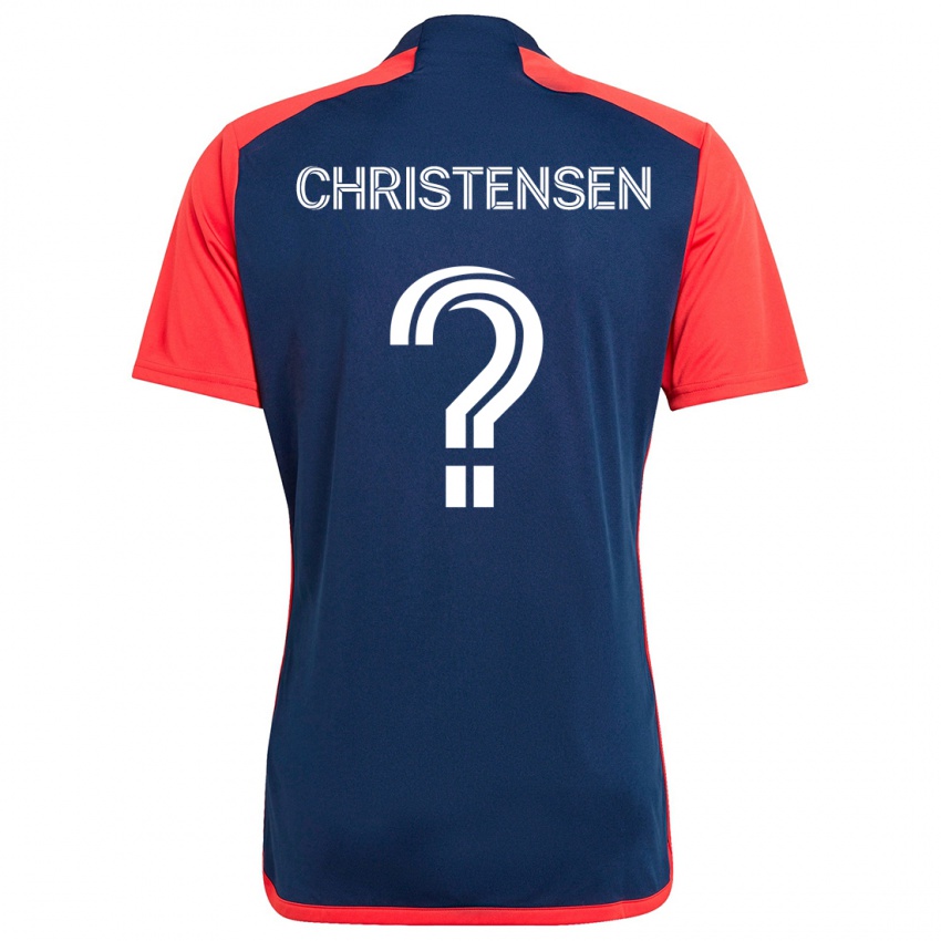 Gyermek Kevin Christensen #0 Kék Piros Hazai Jersey 2024/25 Mez Póló Ing